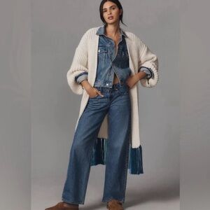 Anthropologie NWT Long Fringe Cardigan Duster One Size